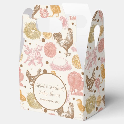 Hatching Soon Chicken Girl Baby shower Bedankdoosjes (Geopend)