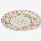 Hatching Soon Chicken Girl Baby shower Papieren Bordje (Gekanteld)