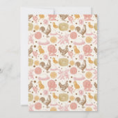 Hatching Soon Chicken Girl Baby shower per post Kaart (Achterkant)