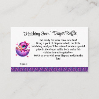 "Hatching Soon" Dino Luier Raffle Enclosure Kaart