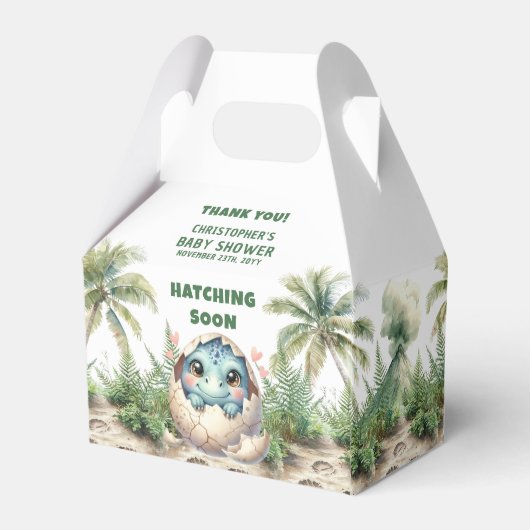 Hatching Soon Favoriete Box voor Baby Boys Bedankdoosjes (Achterkant)