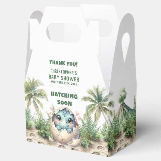 Hatching Soon Favoriete Box voor Baby Boys Bedankdoosjes (Geopend)