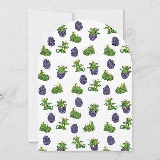 Hatching Soon Gender Neutral Dragon Baby shower Kaart (Achterkant)