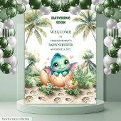Hatching Soon Gepersonaliseerde Baby shower Banner Wandkleed