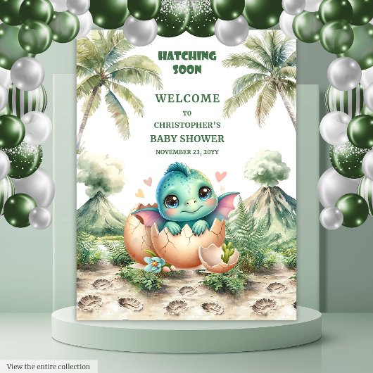 Hatching Soon Gepersonaliseerde Baby shower Banner Wandkleed
