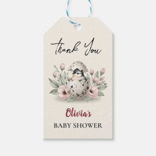 Hatching Soon Rustic Baby Chick Baby shower Cadeaulabel (Voorkant)