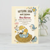 "Hatching Soon" Schattige Baby Bird Baby shower Kaart (Staand voorkant)