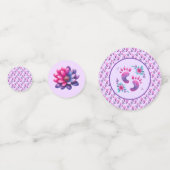 "Hatching Soon" Schattigee dinosaurus Baby shower Confetti (Achterkanten)