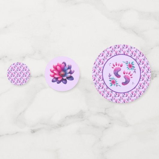 "Hatching Soon" Schattigee dinosaurus Baby shower Confetti (Achterkanten)