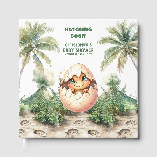 Hatching Soon: Schattigee dinosaurus gastenboek (Voorkant)