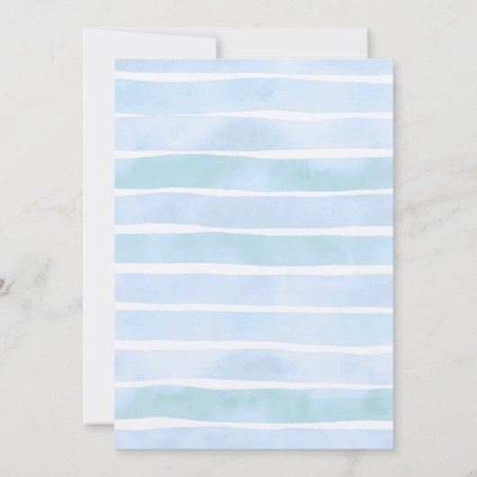 Hatchling Baby shower Roze Zee Schildpad Waterverf Kaart (Achterkant)