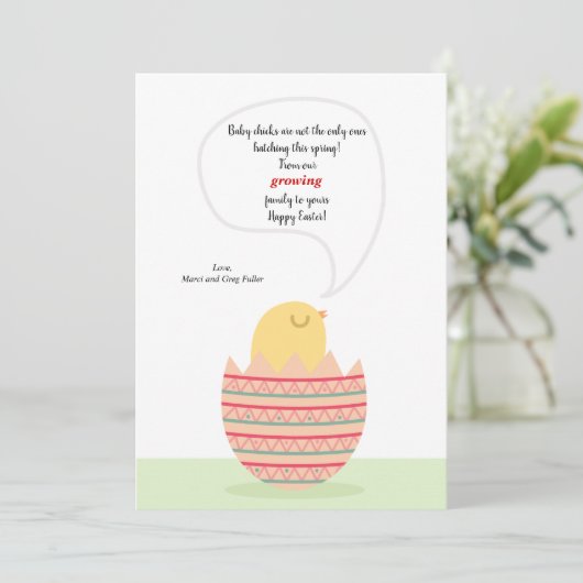 Hatchling Chick Zwangerschap Aankondiging (Staand voorkant)