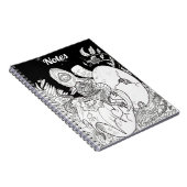 Hatchling Dragon lijn art tekening tekening Notitieboek (Rechterzijde)