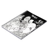 Hatchling Dragon lijn art tekening tekening Notitieboek (Linkerzijde)