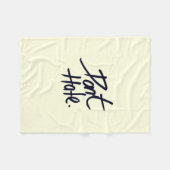 Hate Black Typography Quote niet Fleece Deken (Voorkant (Horizontaal))