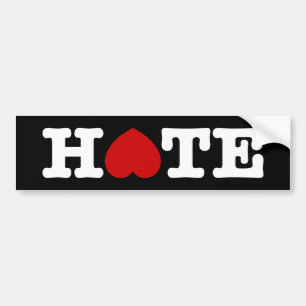 HATE BUMPERSTICKER