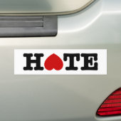 HATE BUMPERSTICKER (Op auto)