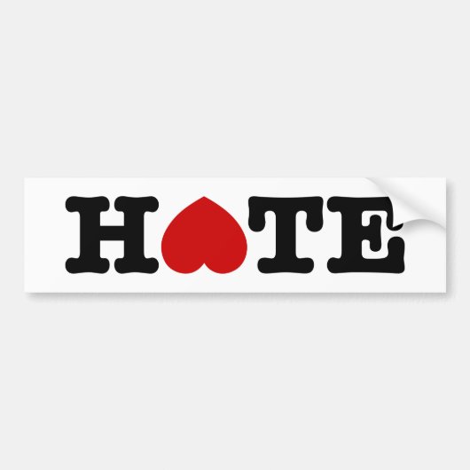 HATE BUMPERSTICKER (Voorkant)