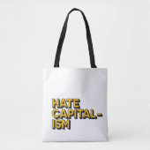 Hate Capitalism Canvas tas (Voorkant)