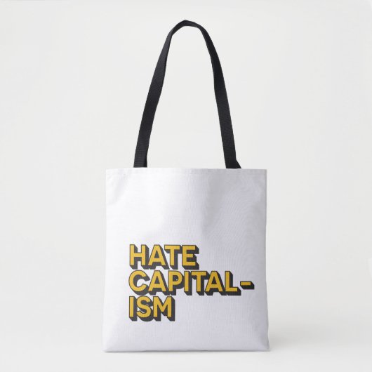 Hate Capitalism Canvas tas (Voorkant)