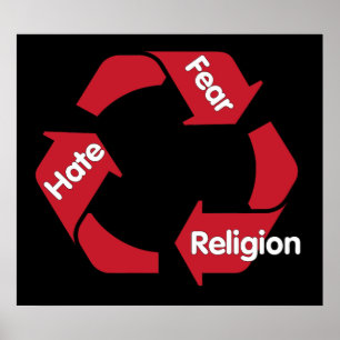Hate Fear Religies Poster
