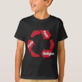 Hate Fear Religies T-shirt (Voorkant)