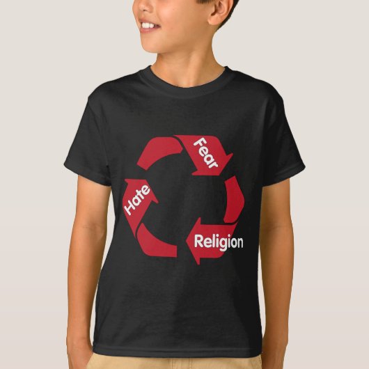 Hate Fear Religies T-shirt (Voorkant)