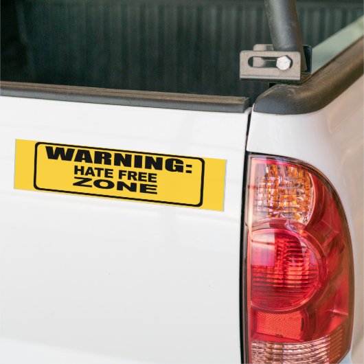 Hate Free Zone 2 Bumpersticker (Op Truck)