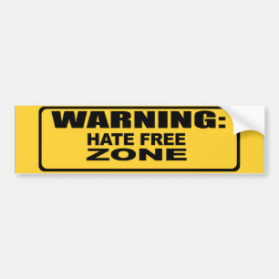 Hate Free Zone 2 Bumpersticker