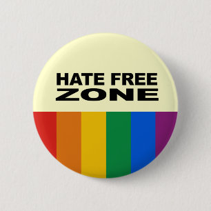 Hate Free Zone 2 Ronde Button 5,7 Cm