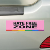 Hate Free Zone Bumpersticker (Op auto)