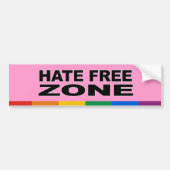 Hate Free Zone Bumpersticker (Voorkant)