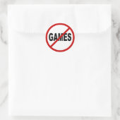 Hate Games / Geen Spellen Toegestaan Teken Verklar Ronde Sticker (Tas)