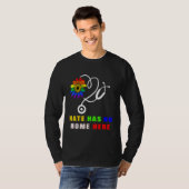 Hate Has No Home Here Lgbtq Nurse Human Pride T-shirt (Voorkant volledig)