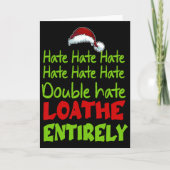 Hate Hate Double Hate Loathe Entirely Funny Christ Kaart (Voorkant)