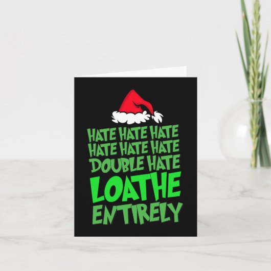 Hate Hate dubbele haat verafschuwen helemaal Leuk Kaart (Voorkant)
