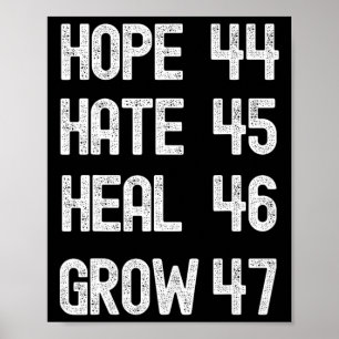 Hate Heal Grow stemt voor 2024 President Kamala Ha Poster