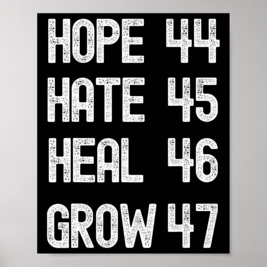 Hate Heal Grow stemt voor 2024 President Kamala Ha Poster (Voorkant)