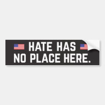 Hate heeft hier geen plaats bumpersticker