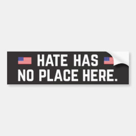Hate heeft hier geen plaats bumpersticker
