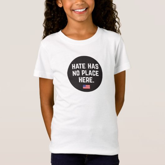 Hate heeft hier geen plaats t-shirt (Voorkant)