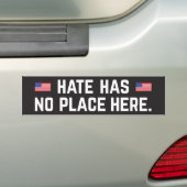 Hate heeft hier geen plaats voor bumpersticker (Op auto)