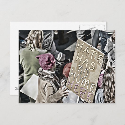 Hate heeft hier geen thuis briefkaart (Voorkant / Achterkant)