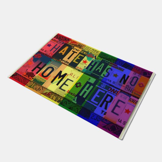 Hate heeft hier geen thuis, deurmat, Kindness Door Deurmat (Schuin)