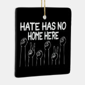 Hate heeft hier geen thuis, Equality Social Justic Keramisch Ornament (Rechts)