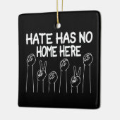 Hate heeft hier geen thuis, Equality Social Justic Keramisch Ornament (Links)