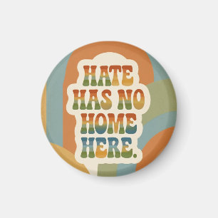 Hate Heeft Hier Geen Thuis Retro Regenboog Magneet