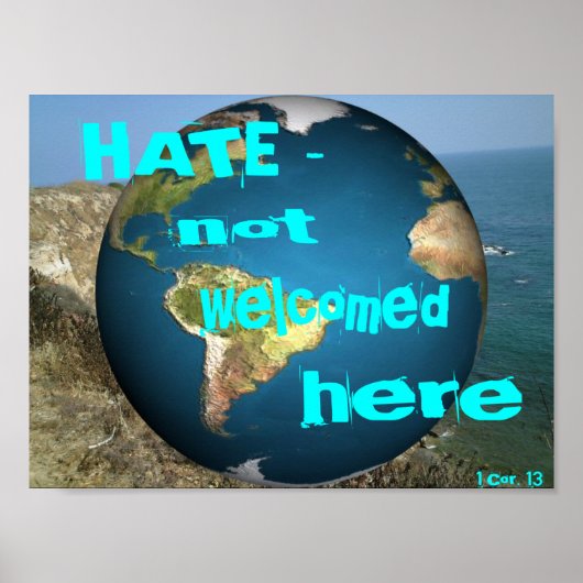 HATE - hier niet welkom Poster (Voorkant)