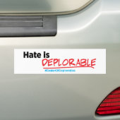Hate is betreurenswaardig: Anti-Trump-Bumpersticke Bumpersticker (Op auto)