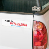 Hate is betreurenswaardig: Anti-Trump-Bumpersticke Bumpersticker (Op Truck)